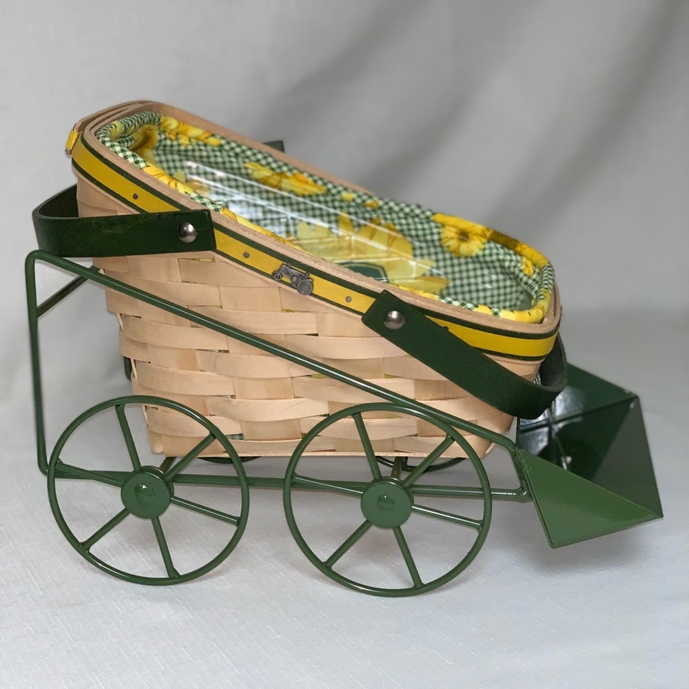 LONGABERGER 2009 John Deere Tractor Vegetable Basket Liner Protector Tie On